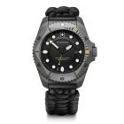 Dive Pro Quartz TITANIUM 43 Paracord | fekete számlap | fekete paracord szíj