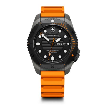 Dive Pro Automatic | Férfi Karóra | Fekete Számlap | Titán Tok | Narancssárga Gumi Szíj