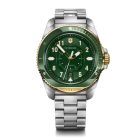 Journey 1884 | Férfi Karóra | Zöld Számlap | Aranyozott Zöld Lünetta | Acél Tok | Acél Szíj