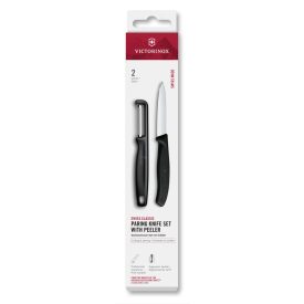   Swiss Classic | Aprítókés Szett I-Hámozóval | 2 db-os | Fekete