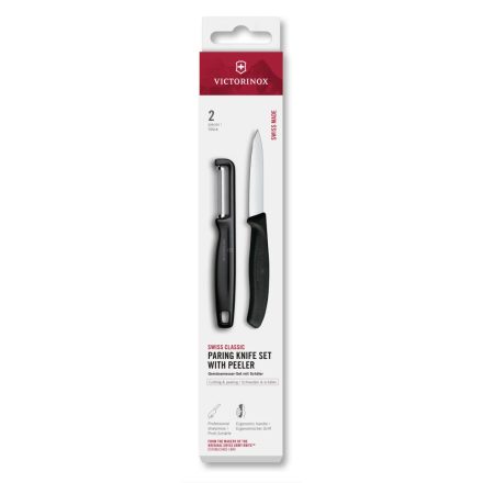 Swiss Classic | Aprítókés Szett I-Hámozóval | 2 db-os | Fekete