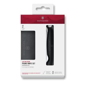   Swiss Classic | Összecsukható Kés és Epicurean Vágódeszka Készlet | Recés | Fekete